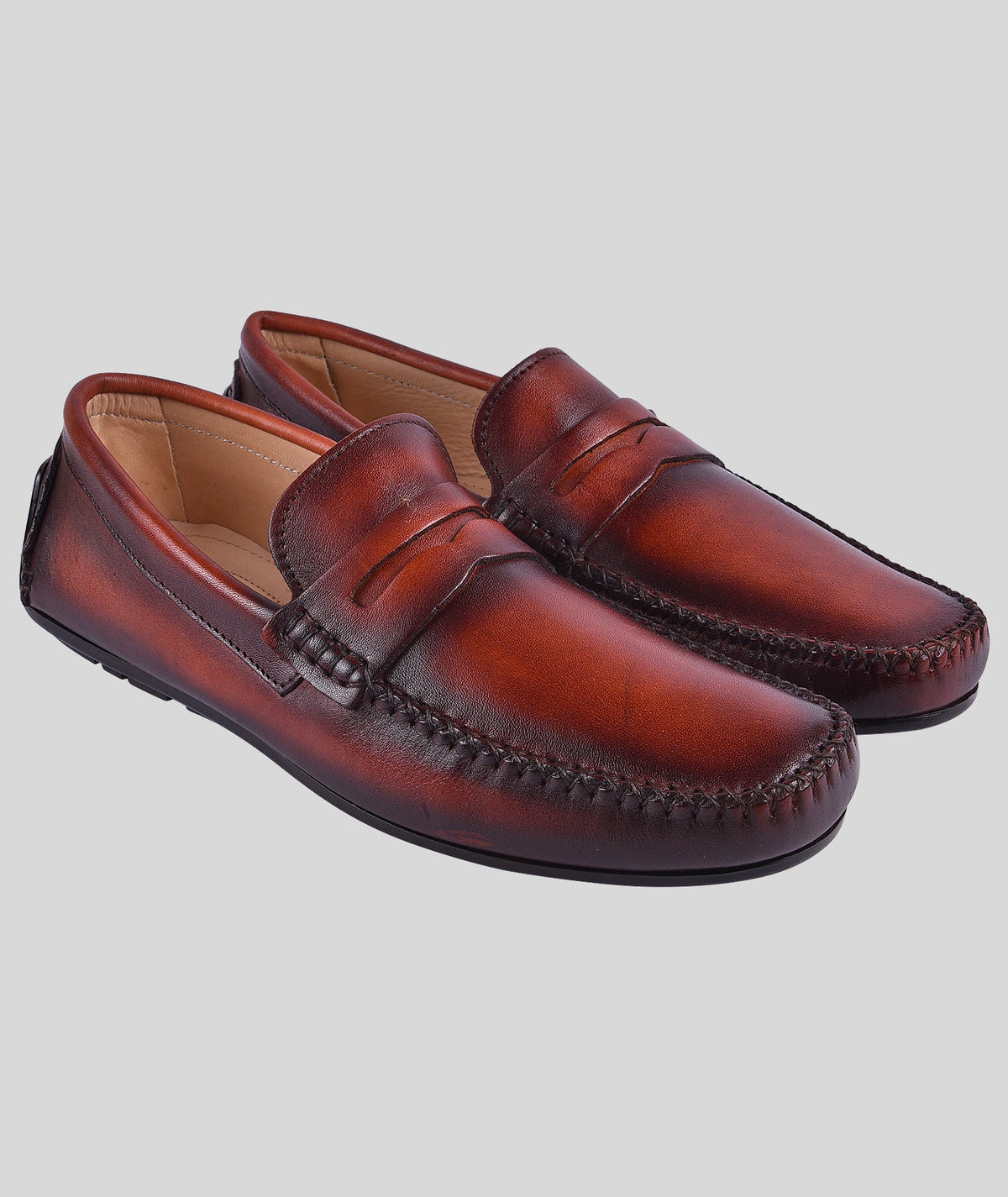 MORRIS ORIS Loafers Penny Tan in Tan