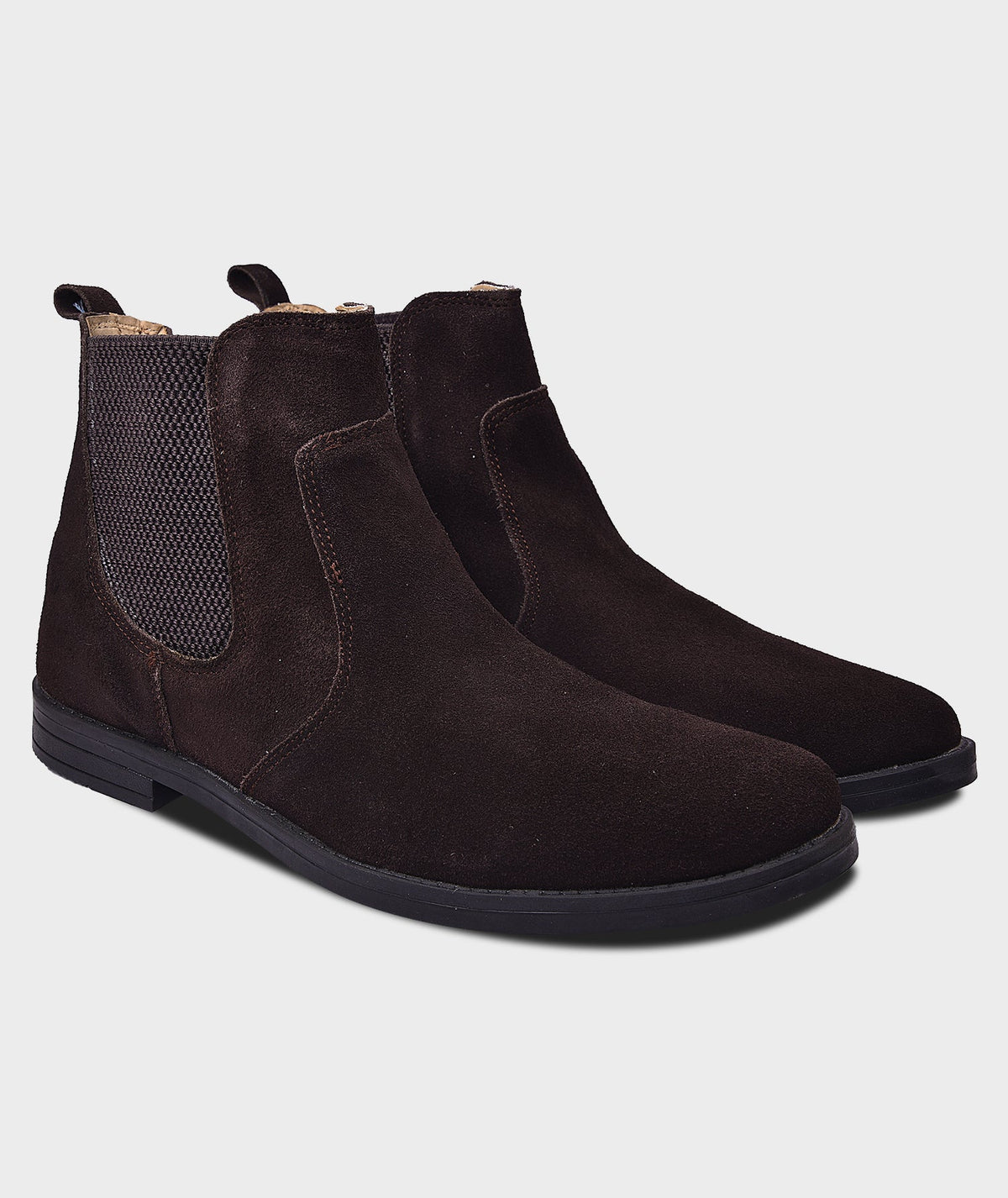 MORRIS ORIS Chelsea Leather Boots Brown in Brown