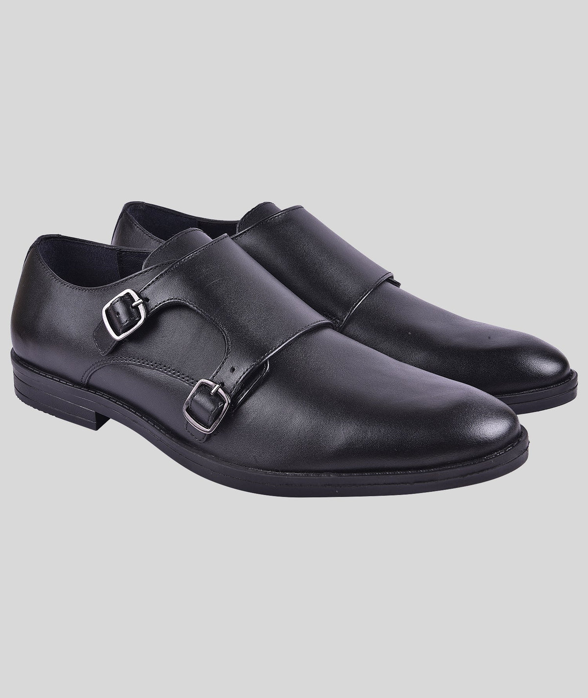 MORRIS ORIS Double Monk Strap Leather Dress Shoe
