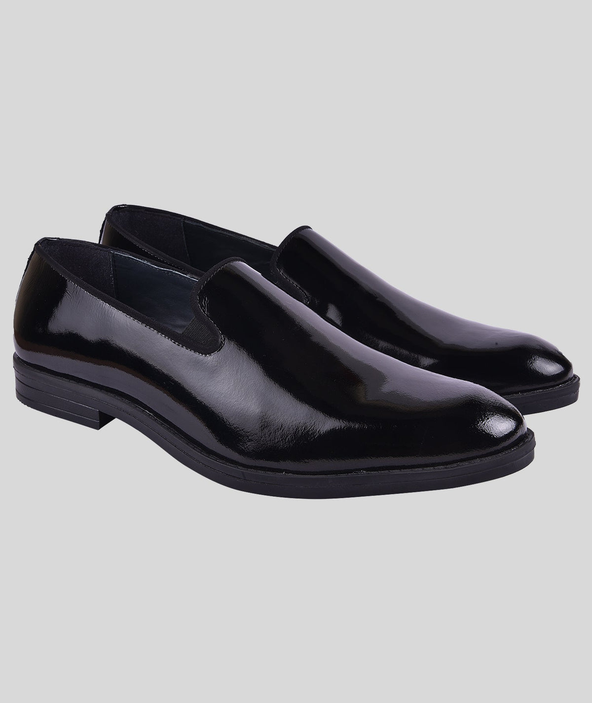 MORRIS ORIS Black Formal Slip On Shoes in Black