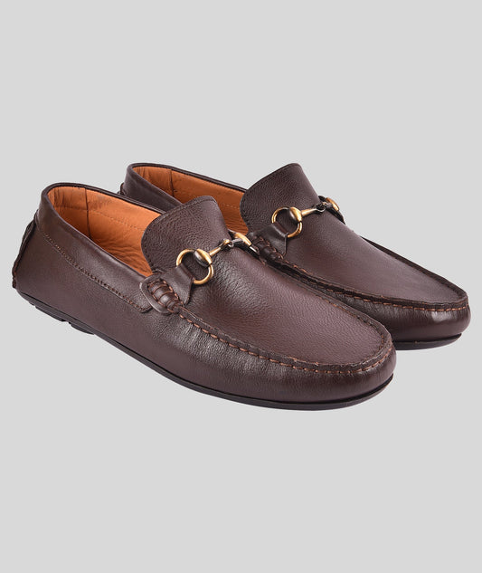 MORRIS ORIS Leather Buckle Leather Loafers Shoes